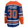 Calvin Pickard Edmonton Oilers Fanatics Home Premier Breakaway Player Jersey - - Side View