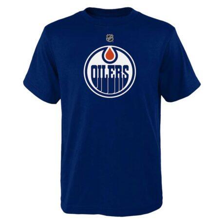 Edmonton Oilers Outerstuff Youth Primary Logo T-Shirt - - Front View