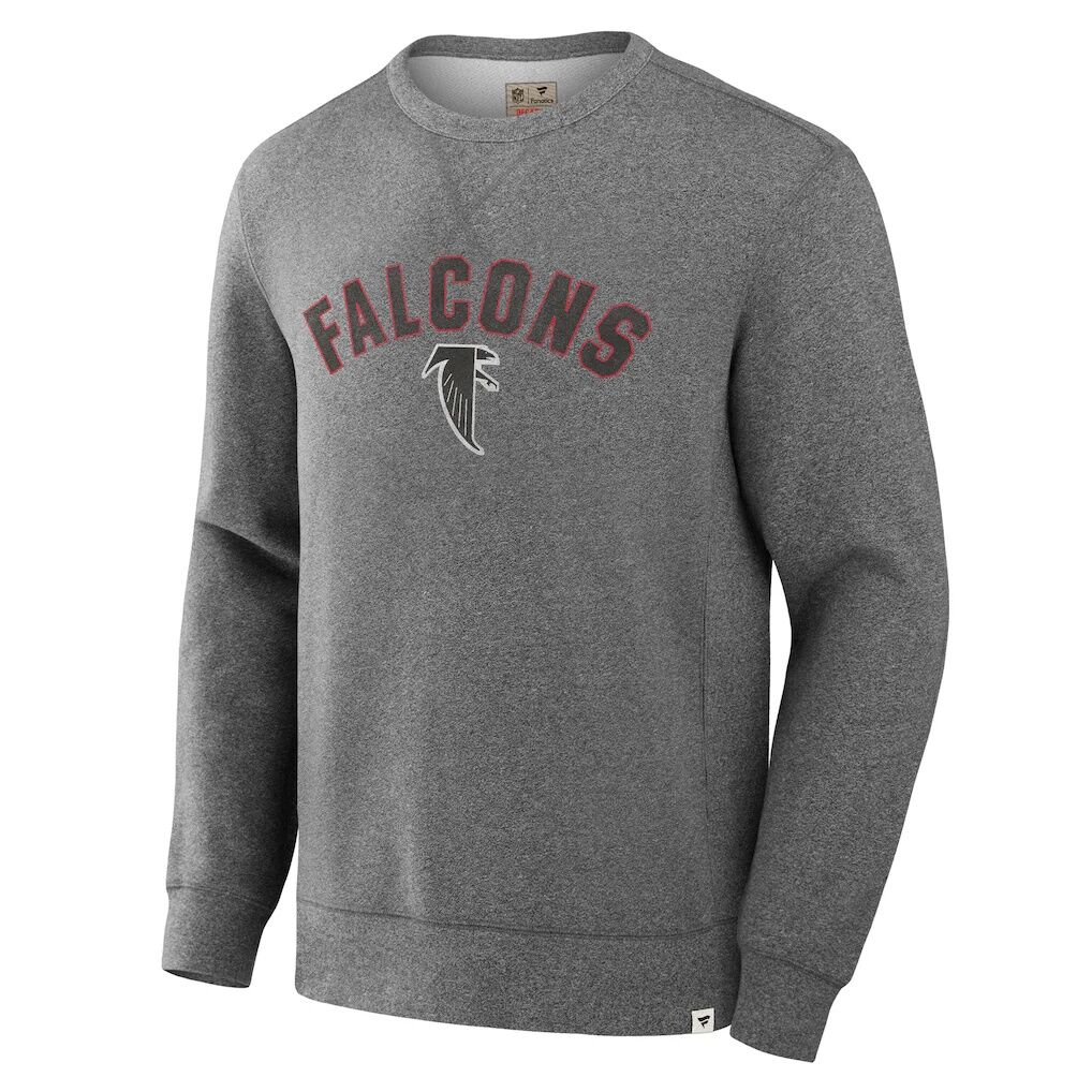 Atlanta Falcons Fanatics Loop Terry Pullover Sweatshirt – Heather Gray