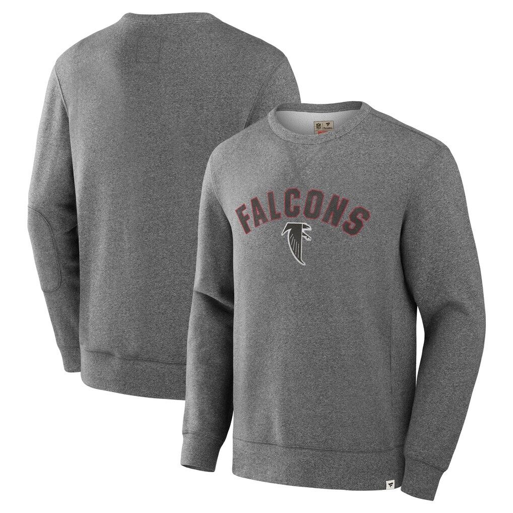 Atlanta Falcons Fanatics Loop Terry Pullover Sweatshirt – Heather Gray