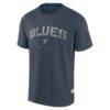 St. Louis Blues Fanatics Elements Weathered Tonal Future Ground T-Shirt - Navy - Side View