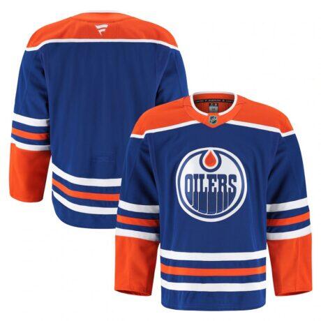 Edmonton Oilers Fanatics Home Authentic Pro Jersey - Royal - Front View