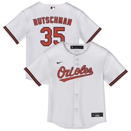 Adley Rutschman Baltimore Orioles Nike Toddler Home Replica Jersey - White - Front View