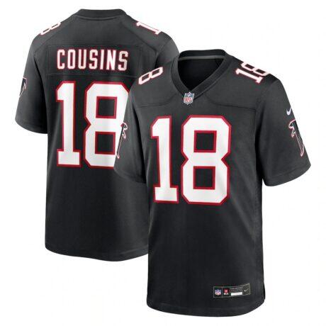 Kirk Cousins Atlanta Falcons Nike Youth Game Jersey - Black - Front View