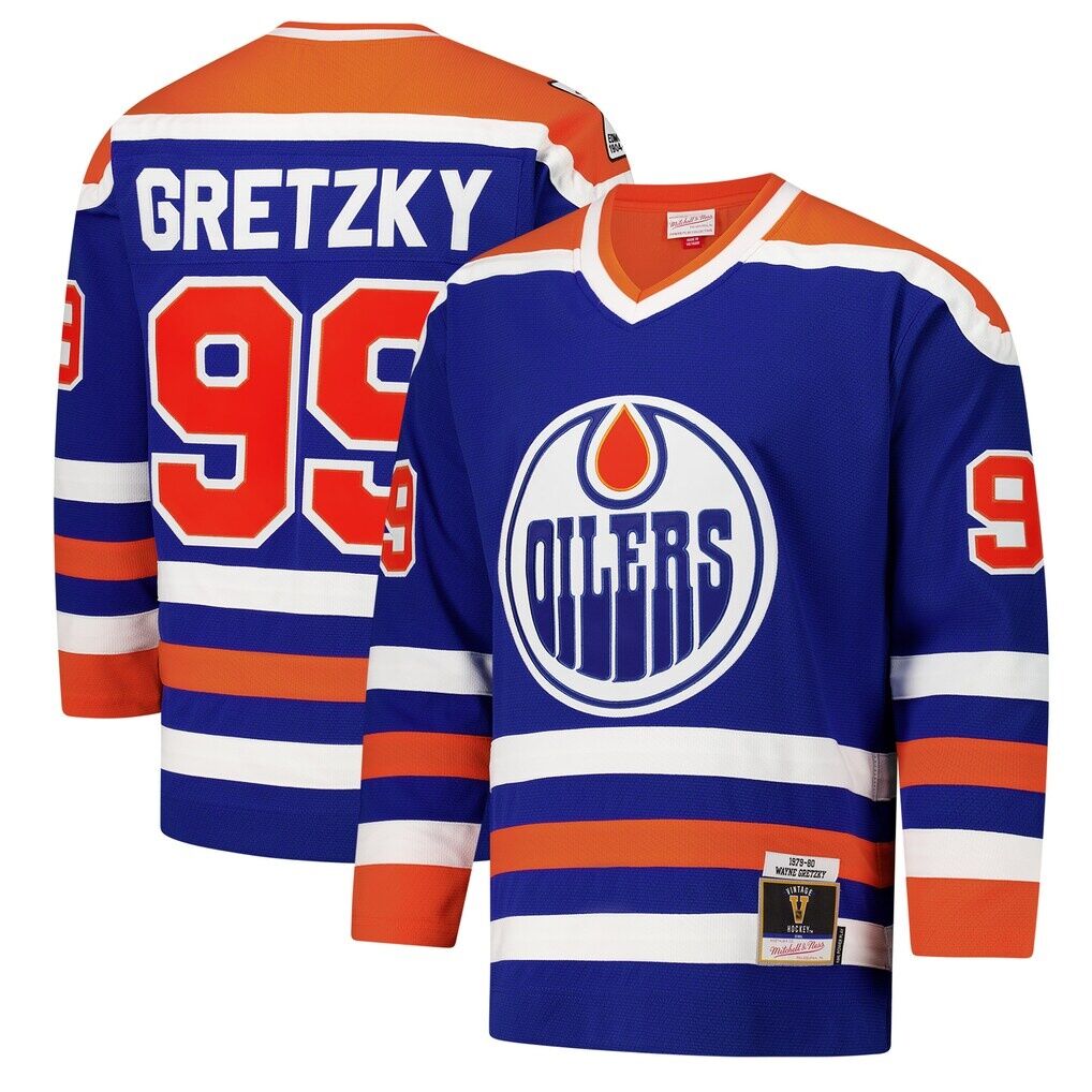 Wayne Gretzky Edmonton Oilers 1979-80 Power Play Jersey – Royal