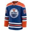 Edmonton Oilers Fanatics Home Premium Custom Jersey - Royal - Back View