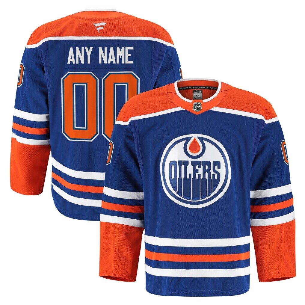 Edmonton Oilers Fanatics Home Authentic Pro Custom Jersey – Royal