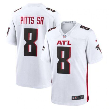 Kyle Pitts Sr. Atlanta Falcons Nike White Game Jersey - White - Front View