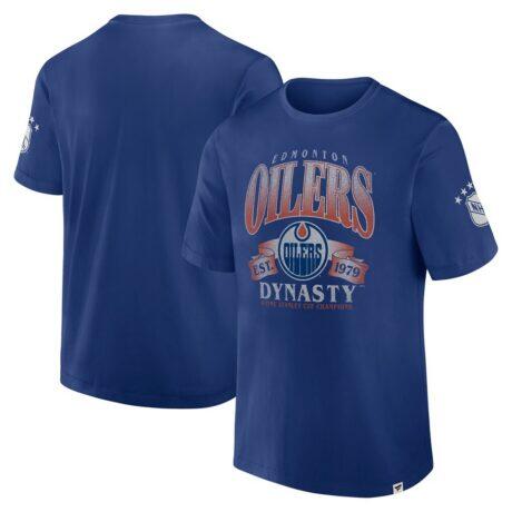 Edmonton Oilers Fanatics Decades Collection Made To Last T-Shirt - Blue - Front View