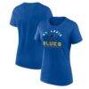 St. Louis Blues Logo Athletic Women's Unrivaled T-Shirt - Blue - Front View