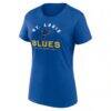 St. Louis Blues Logo Athletic Women's Unrivaled T-Shirt - Blue - Side View