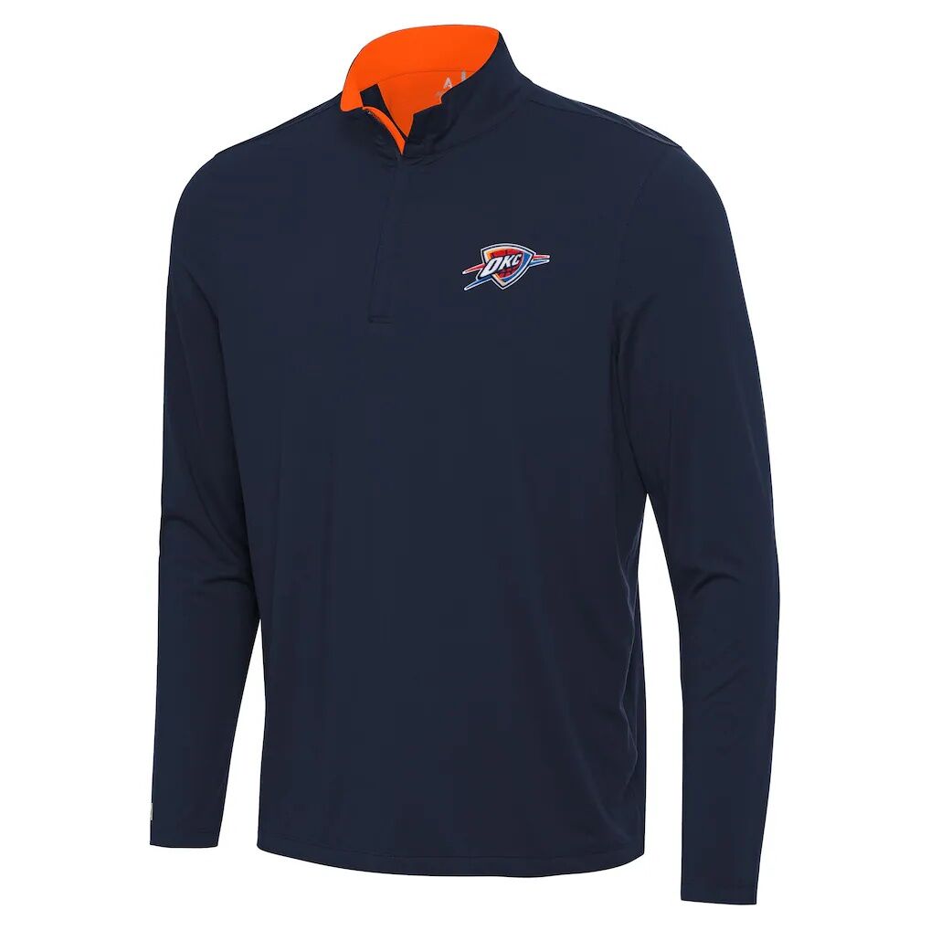 Oklahoma City Thunder Antigua Content Quarter-Zip Top – Navy/Orange