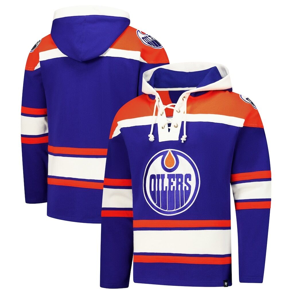 Edmonton Oilers ’47 Superior Lacer Hoodie – Royal