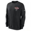 Atlanta Falcons Nike Primetime Club Fleece Pullover Sweatshirt - Black - Front View