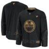 Edmonton Oilers Fanatics 2024 Military Appreciation Practice Jersey - Black - Back View