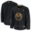 Edmonton Oilers Fanatics 2024 Military Appreciation Practice Jersey - Black - Front View