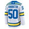 Jordan Binnington St. Louis Blues Fanatics Away Premium Player Jersey - White - Side View