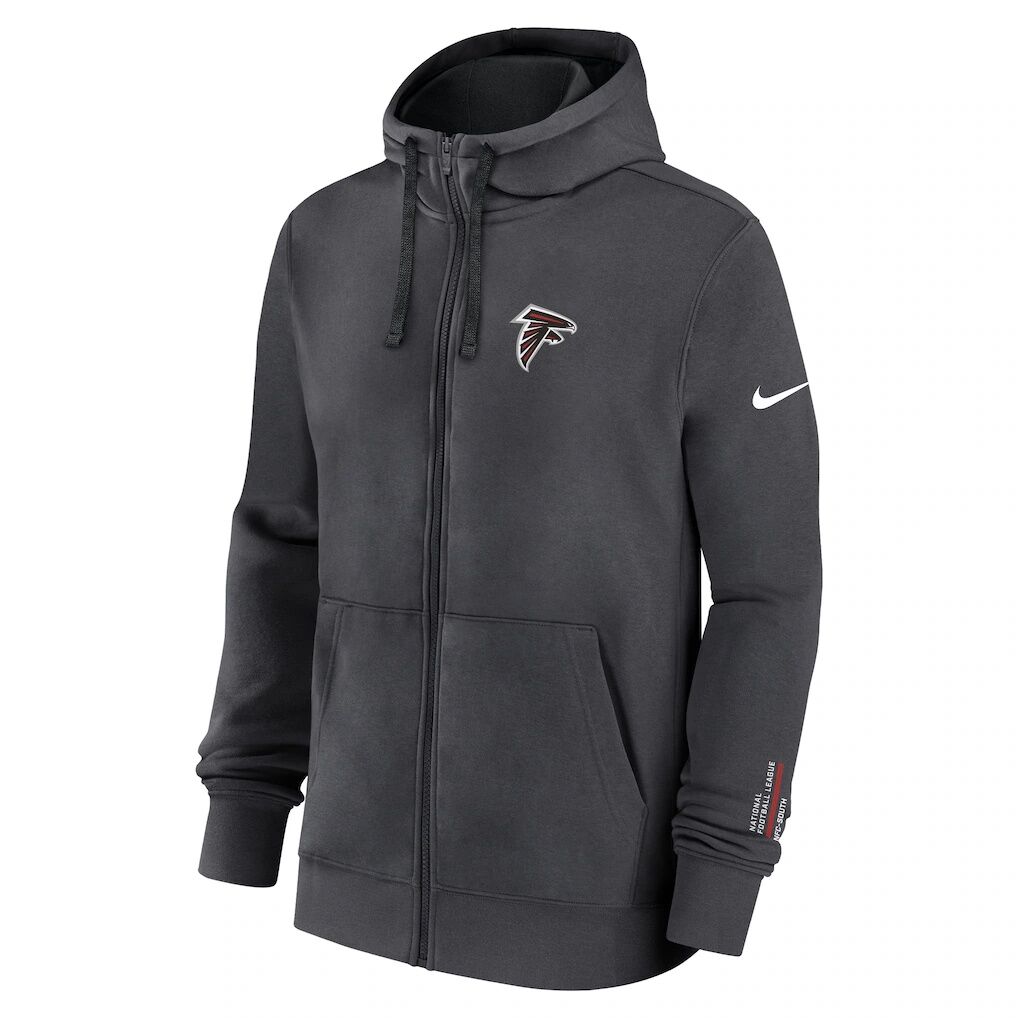 Atlanta Falcons Nike Primetime Club Full-Zip Hoodie – Anthracite