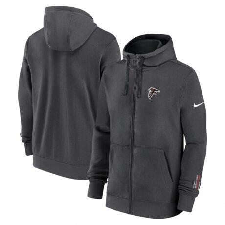 Atlanta Falcons Nike Primetime Club Full-Zip Hoodie - - Front View