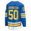 Jordan Binnington St. Louis Blues Fanatics Home Breakaway Player Jersey - Blue - Side View