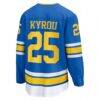 Jordan Kyrou St. Louis Blues Fanatics Home Breakaway Player Jersey - Blue - Side View