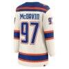 Connor McDavid Edmonton Oilers Fanatics Women's Alternate Breakaway Jersey - Light Beige - Side View