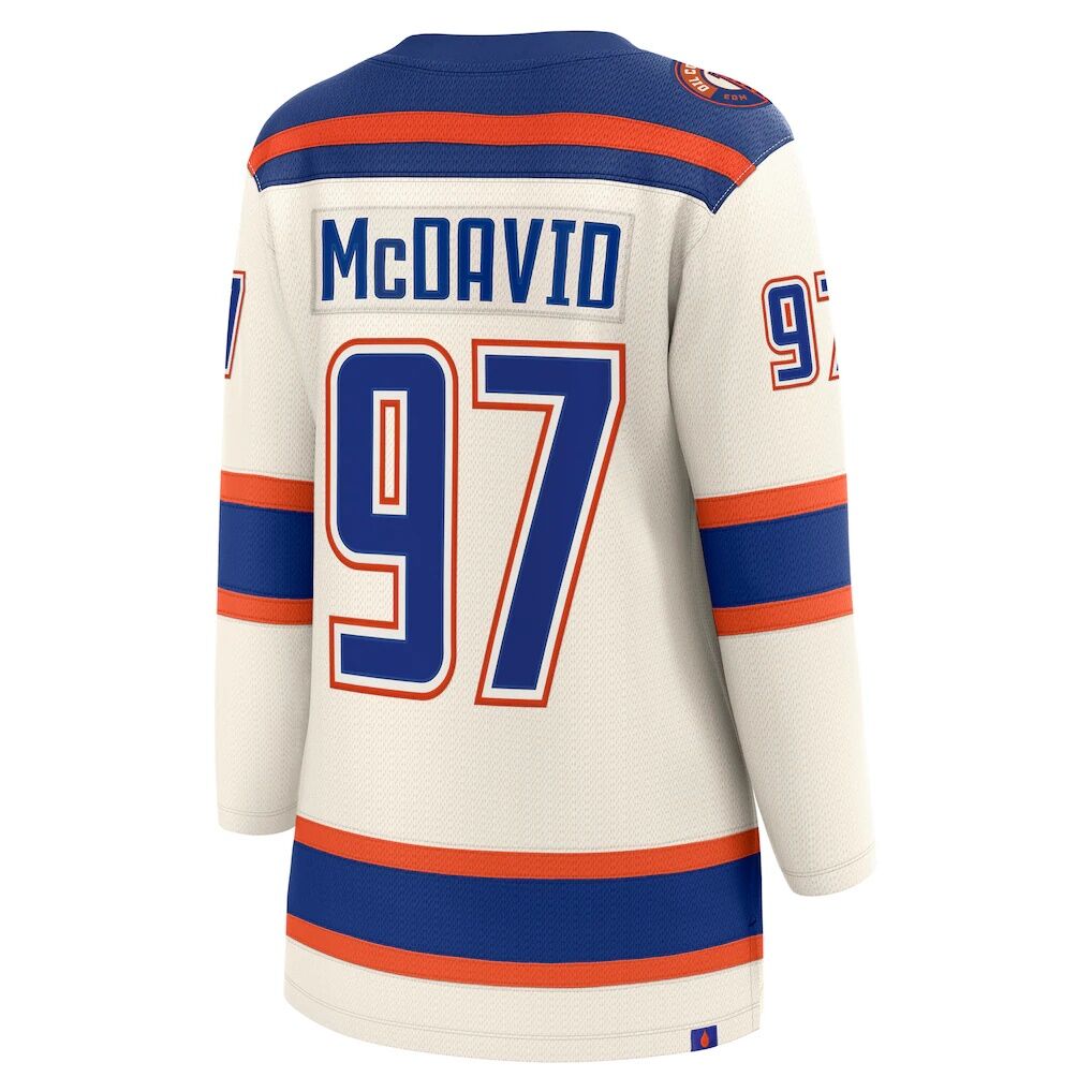 Connor McDavid Edmonton Oilers Fanatics Women’s Alternate Breakaway Jersey – Light Beige
