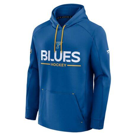 St. Louis Blues Fanatics Authentic Pro Rink Hoodie - Blue - Front View