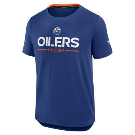 Edmonton Oilers Fanatics Authentic Pro Rink Tech T-Shirt - - Front View