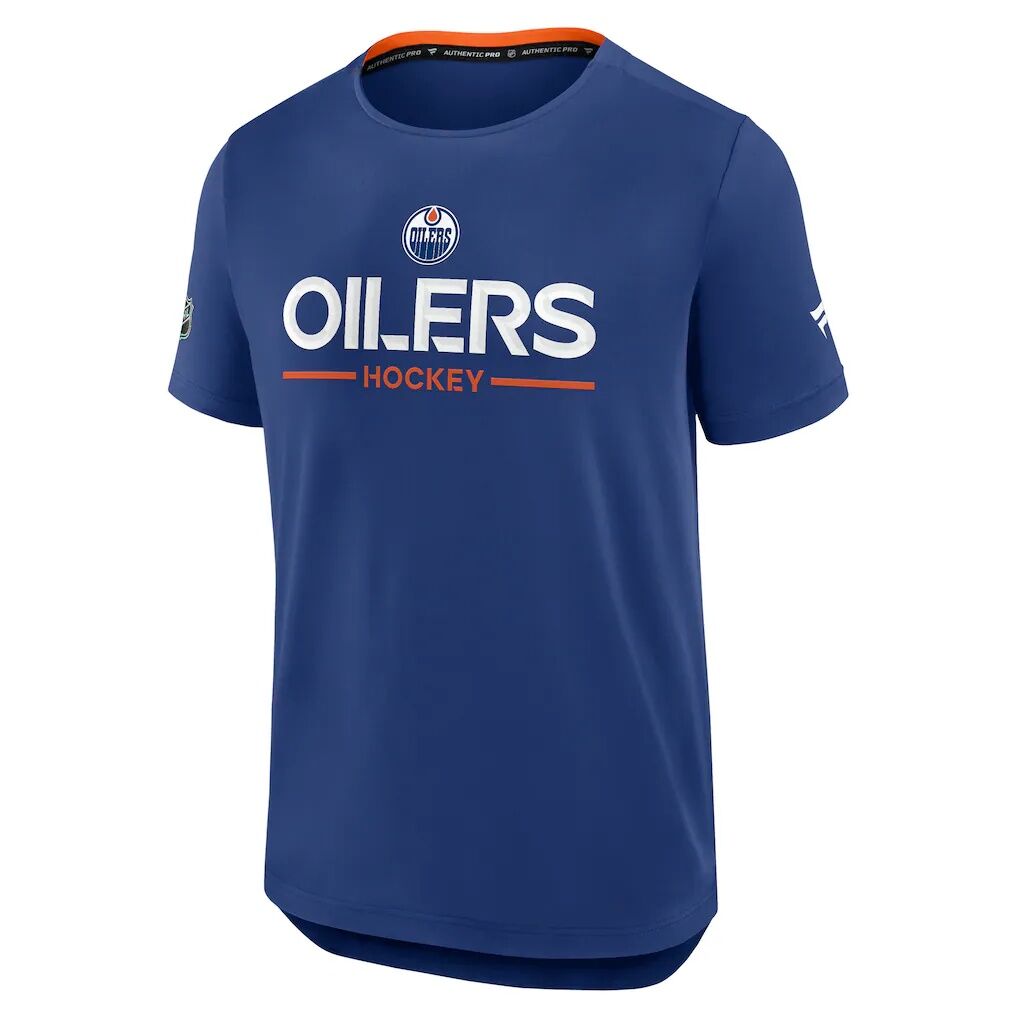 Edmonton Oilers Fanatics Authentic Pro Rink Tech T-Shirt – Royal