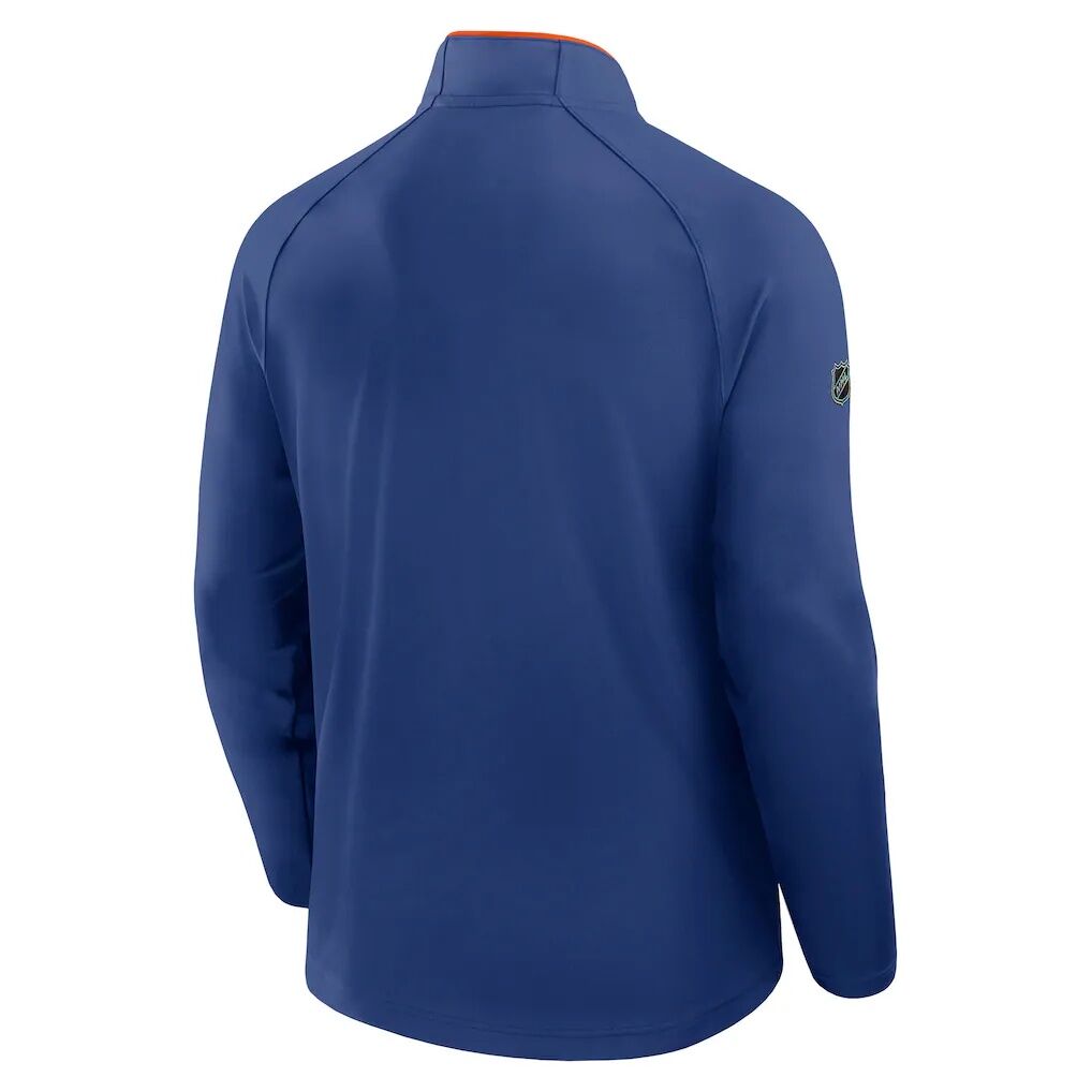 Edmonton Oilers Fanatics Authentic Pro Rink Training Quarter-Zip Pullover – Royal