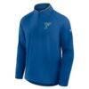 St. Louis Blues Fanatics Authentic Pro Rink Training Quarter-Zip Pullover - Blue - Front View