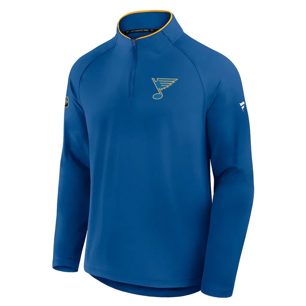 St. Louis Blues Fanatics Authentic Pro Rink Training Quarter-Zip Pullover