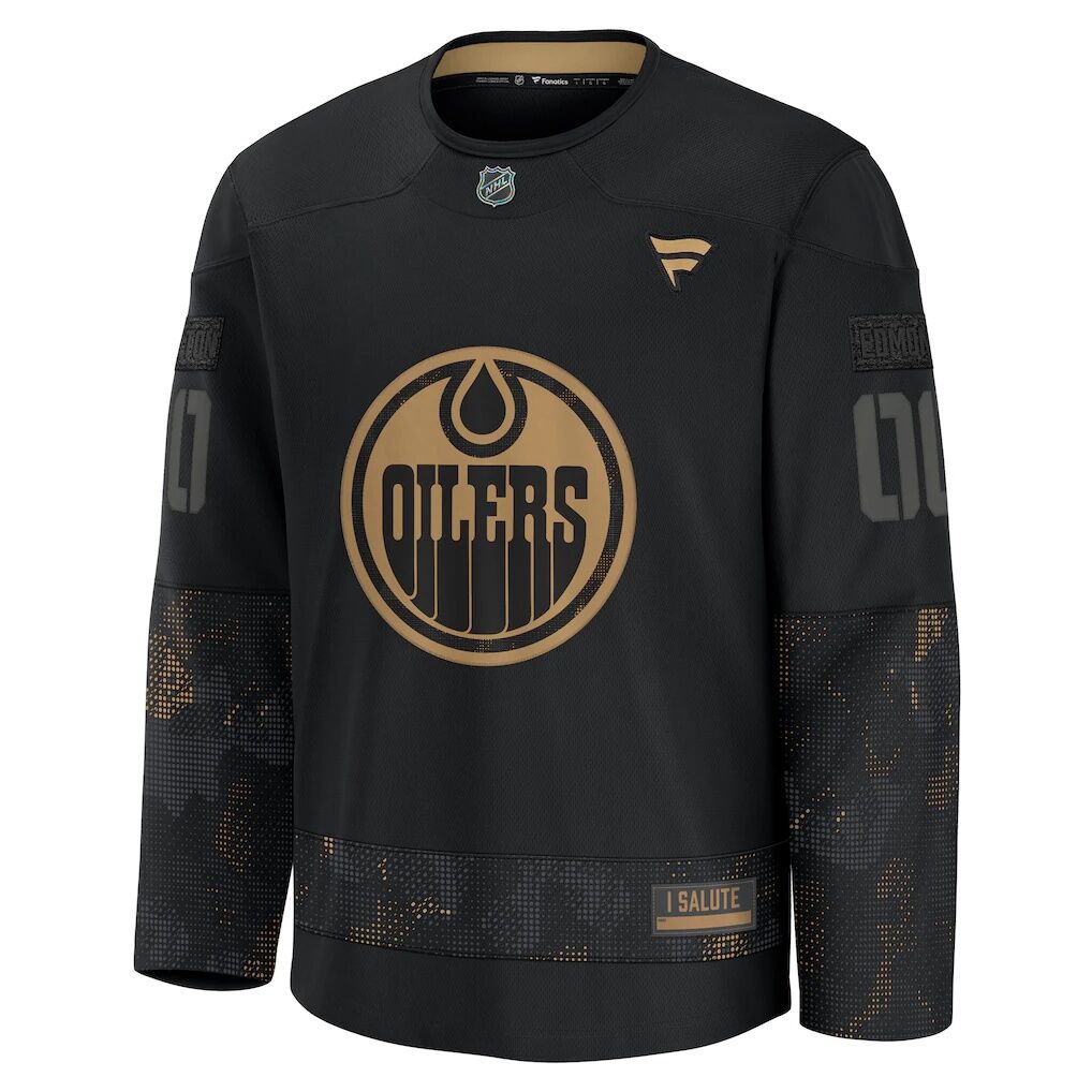 Edmonton Oilers Fanatics 2024 Military Appreciation Custom Practice Jersey