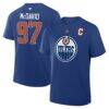 Connor McDavid Edmonton Oilers Fanatics Authentic Stack Name & Number T-Shirt - - Back View