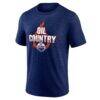 Edmonton Oilers Represent Tri-Blend T-Shirt - Navy - Back View