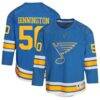 Jordan Binnington St. Louis Blues Outerstuff Youth Home Replica Player Jersey - Blue - Back View