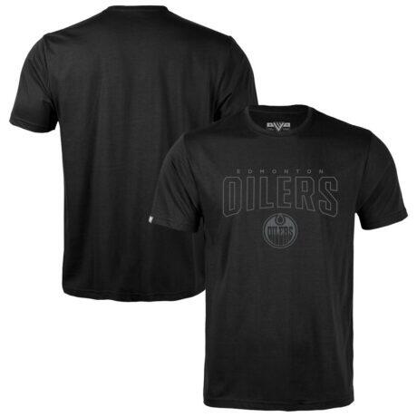 Edmonton Oilers Levelwear Richmond Darkmoon T-Shirt - Black - Front View