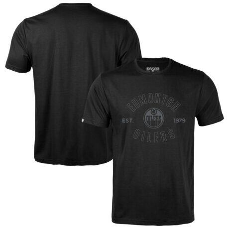 Edmonton Oilers Levelwear Richmond Abyssal T-Shirt - Black - Front View
