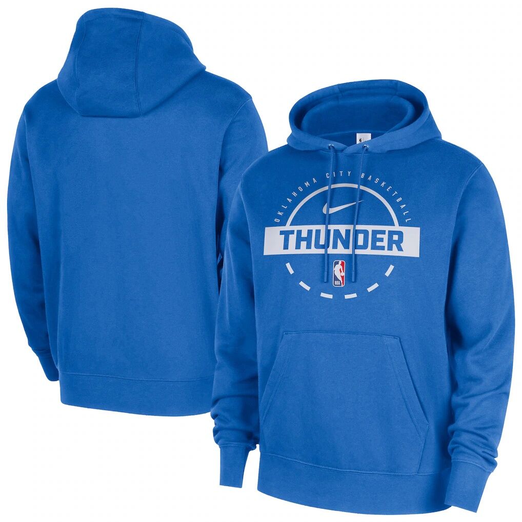 Oklahoma City Thunder Nike 2025/26 Authentic Practice Club Pullover Hoodie