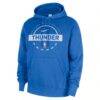 Oklahoma City Thunder Nike 2025/26 Authentic Practice Club Pullover Hoodie - Blue - Side View