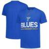 St. Louis Blues Fanatics Youth Authentic Pro Wordmark T-Shirt - Blue - Front View