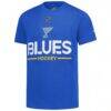 St. Louis Blues Fanatics Youth Authentic Pro Wordmark T-Shirt - Blue - Side View