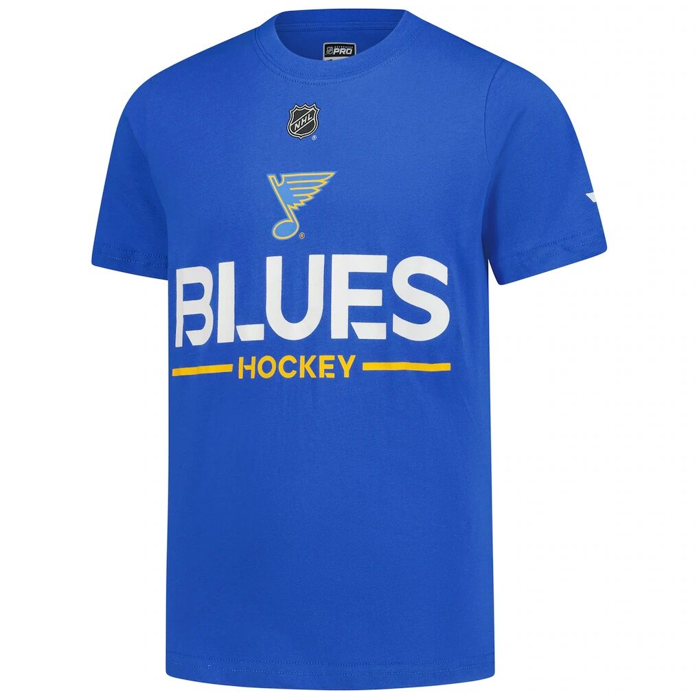 St. Louis Blues Fanatics Youth Authentic Pro Wordmark T-Shirt