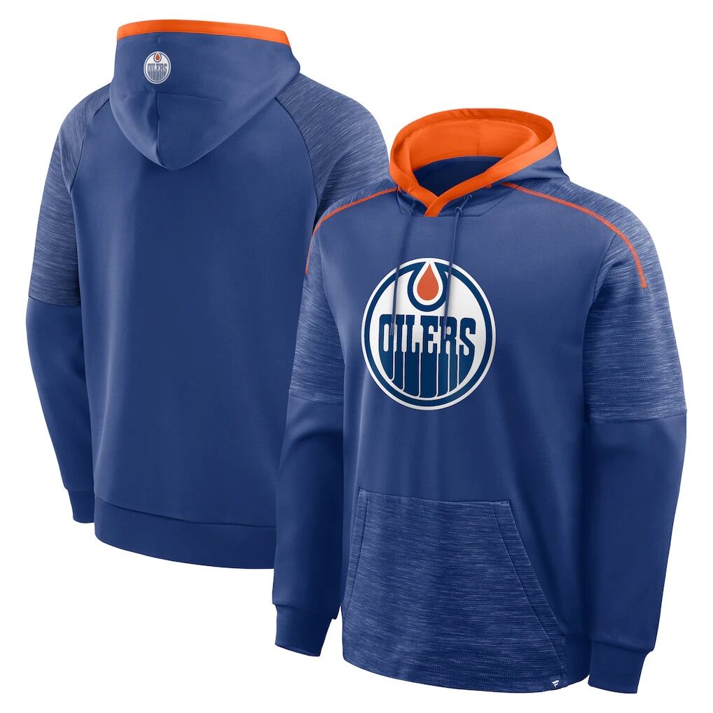 Edmonton Oilers Fanatics Goaltender Defender Raglan Pullover Hoodie – Royal