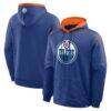 Edmonton Oilers Fanatics Goaltender Defender Raglan Pullover Hoodie - - Front View