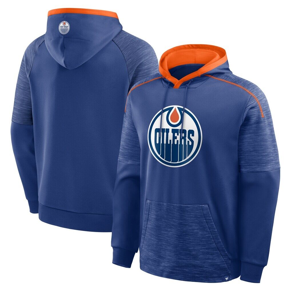 Edmonton Oilers Fanatics Goaltender Defender Raglan Pullover Hoodie – Royal