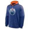 Edmonton Oilers Fanatics Goaltender Defender Raglan Pullover Hoodie - - Side View