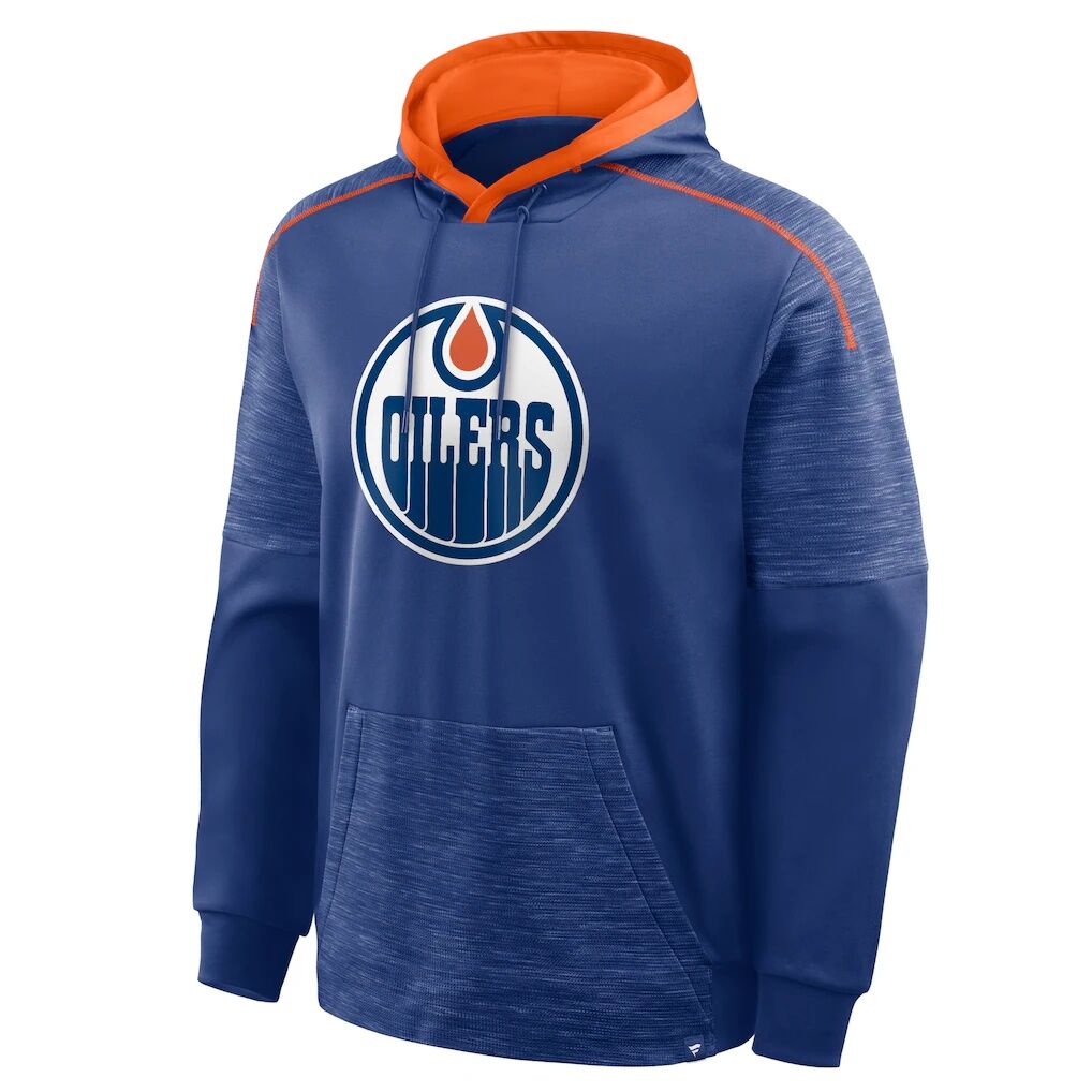 Edmonton Oilers Fanatics Goaltender Defender Raglan Pullover Hoodie – Royal