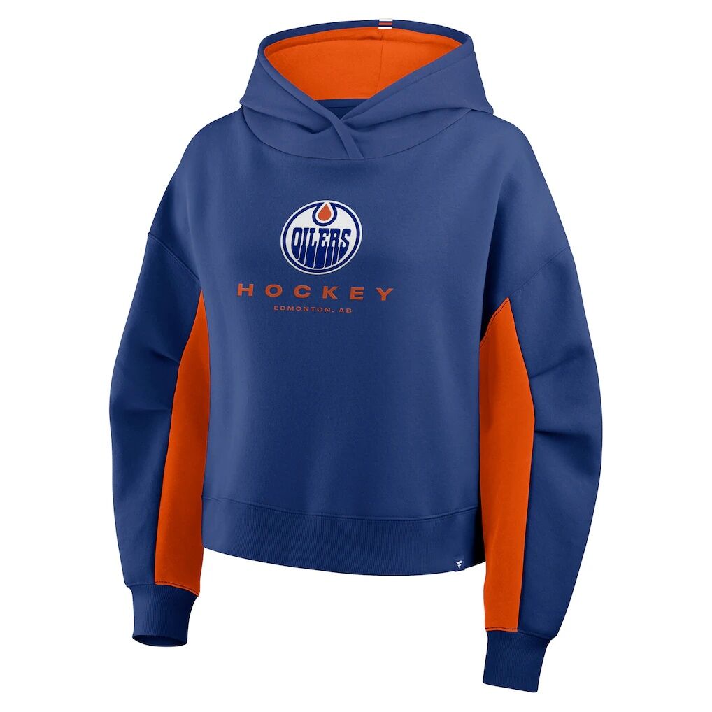 Edmonton Oilers Fanatics Women’s Back Check Boxy Hoodie – Royal